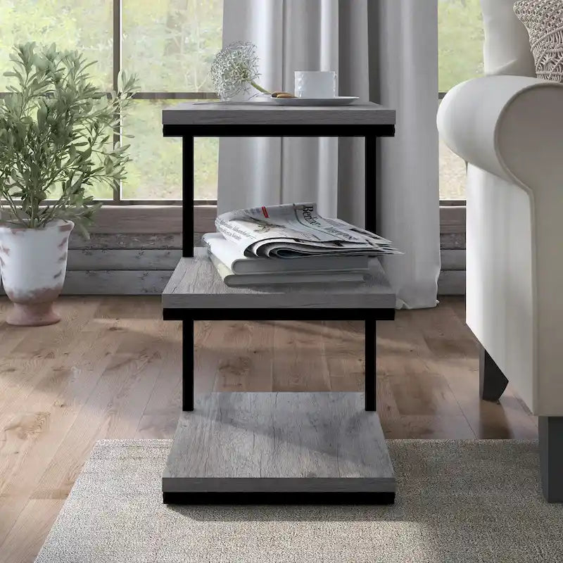 Jolle Contemporary 19-inch Wood 2-Shelf Side Table by Furniture of America