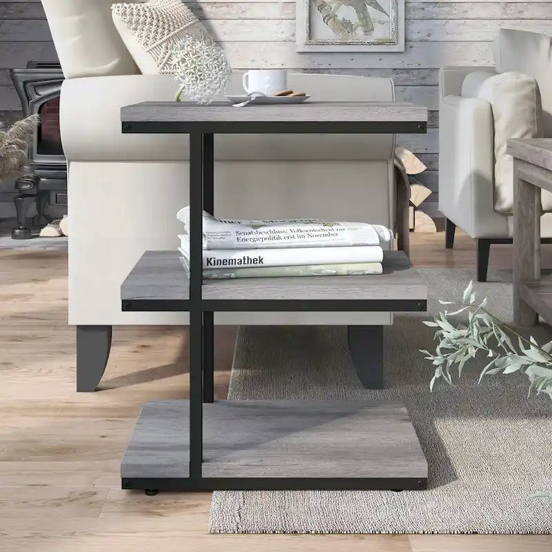 Jolle Contemporary 19-inch Wood 2-Shelf Side Table by Furniture of America