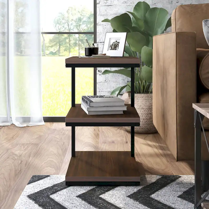 Jolle Contemporary 19-inch Wood 2-Shelf Side Table by Furniture of America