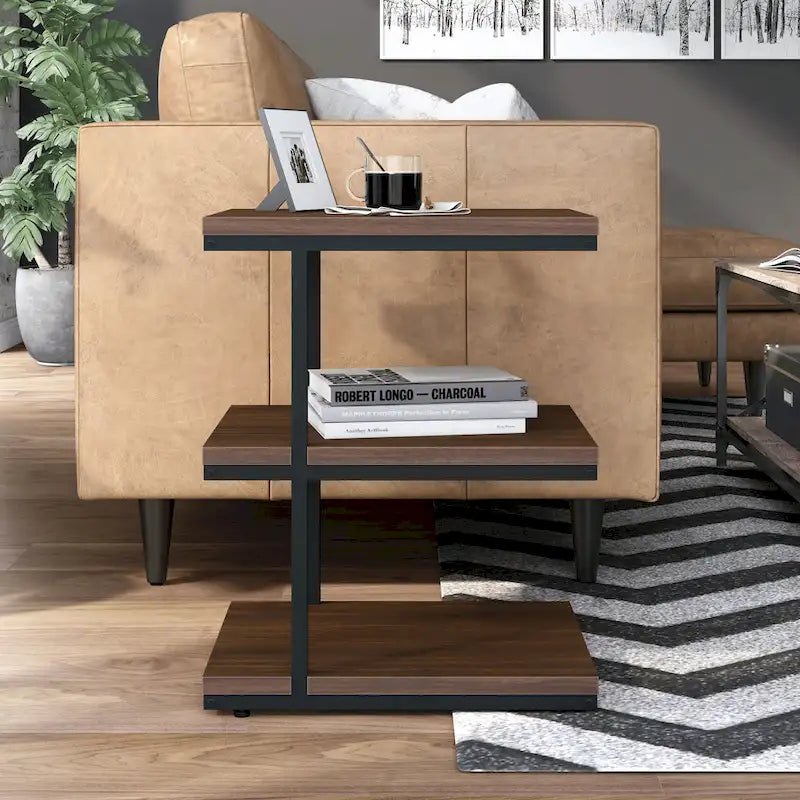 Jolle Contemporary 19-inch Wood 2-Shelf Side Table by Furniture of America