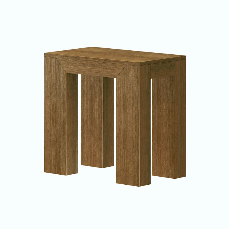 Plank and Beam Modern Rectangular Side Table - 25