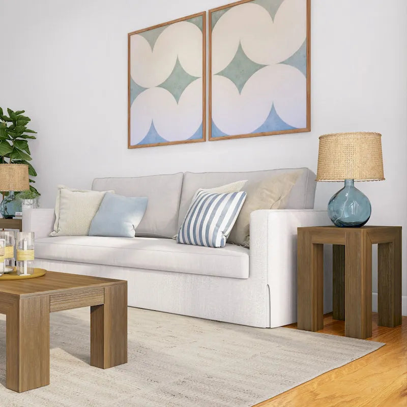 Plank and Beam Modern Rectangular Side Table - 25