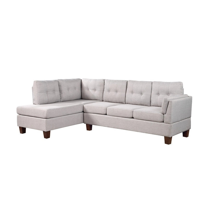 Dalia Linen Modern Sectional Sofa with Left Facing Chaise