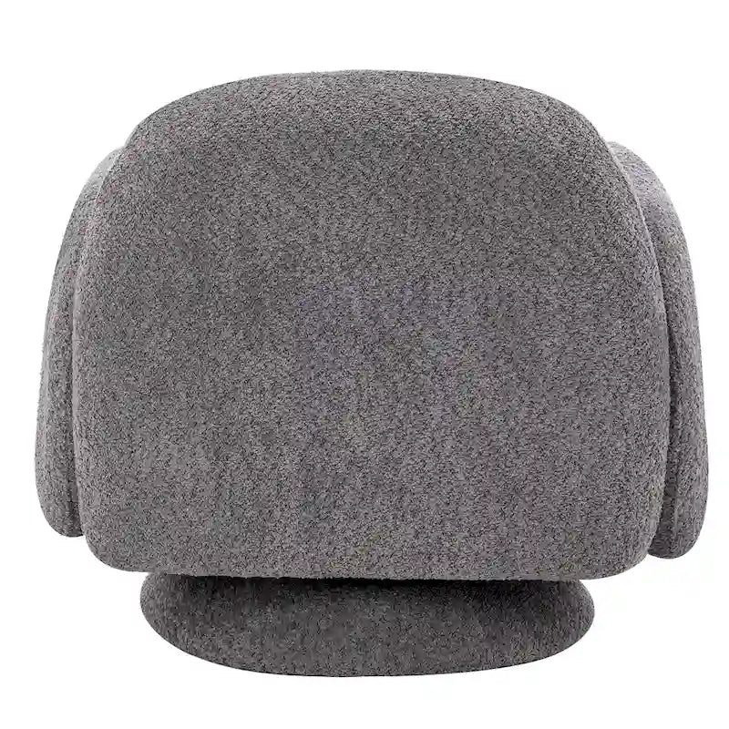 Boucle Upholstered Swivel Accent Barrel Chair with Armrest, Set of 1