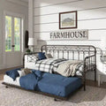 Darren Antique Dark Bronze Metal Daybed with Trundle by iNSPIRE Q Classic