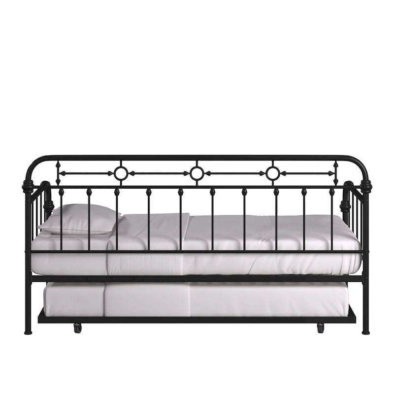 Darren Antique Dark Bronze Metal Daybed with Trundle by iNSPIRE Q Classic