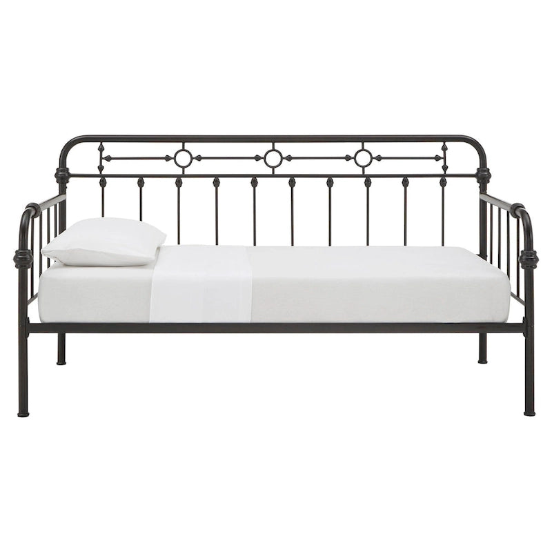 Darren Antique Dark Bronze Metal Daybed with Trundle by iNSPIRE Q Classic