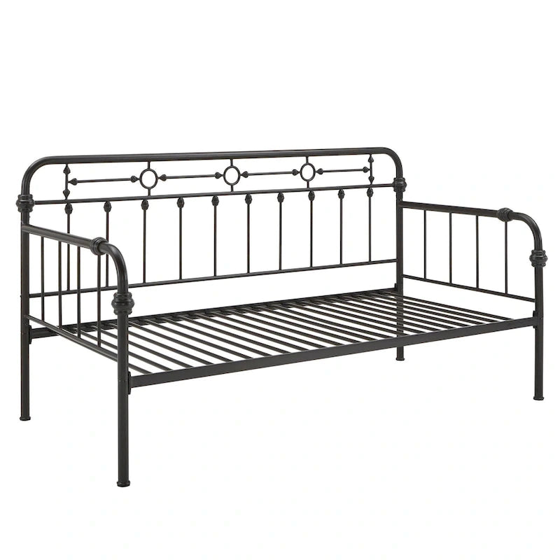 Darren Antique Dark Bronze Metal Daybed with Trundle by iNSPIRE Q Classic