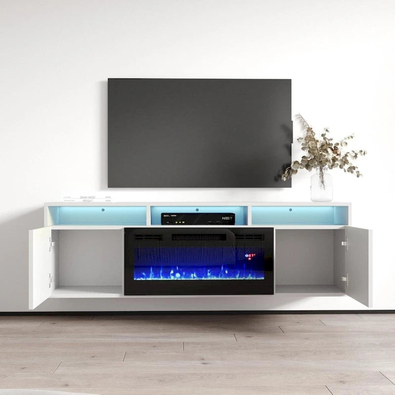 Giza EF Wall Mounted Electric Fireplace Modern 63 TV Stand