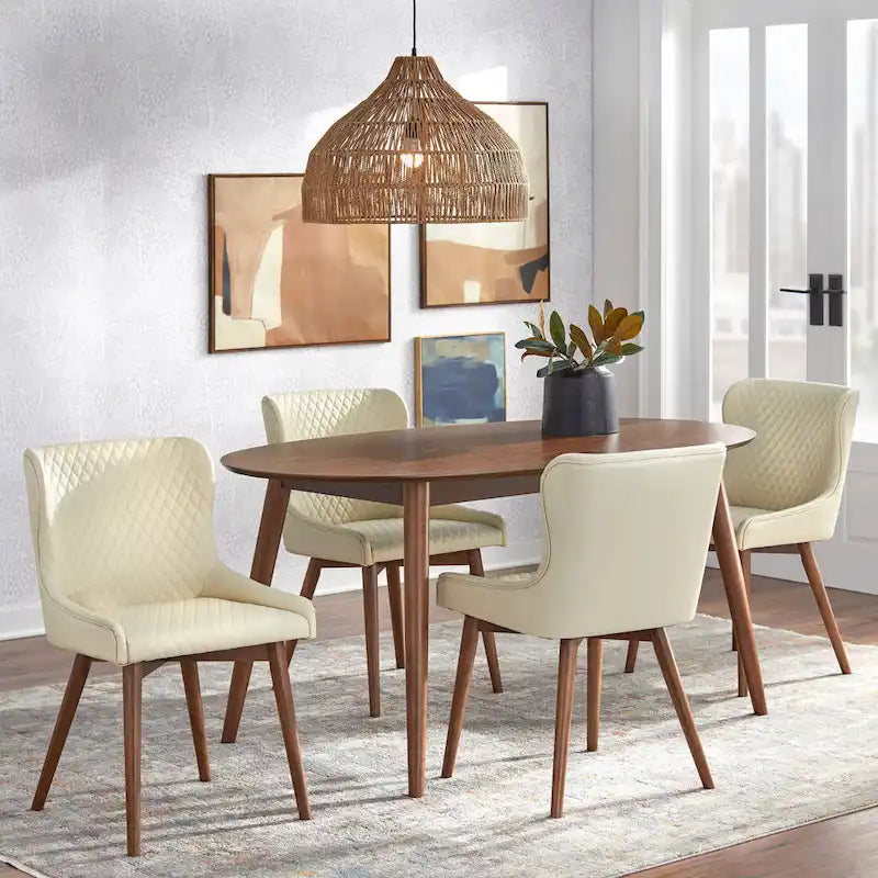Simple Living Seguro Upholstered Mid-century Dining Chairs (Set of 2)