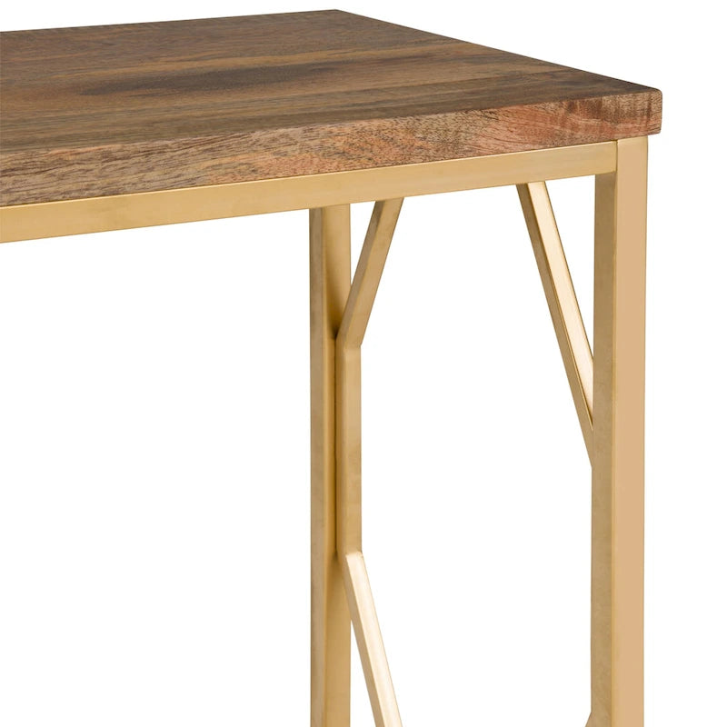 WYNDENHALL Ebsen Contemporary 20 inch Wide Metal and Wood Accent Side Table