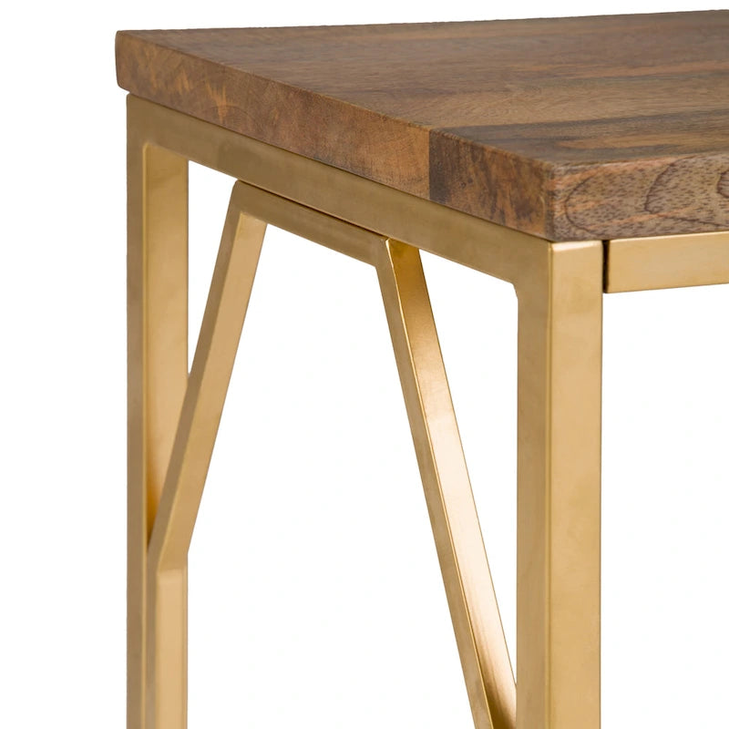 WYNDENHALL Ebsen Contemporary 20 inch Wide Metal and Wood Accent Side Table