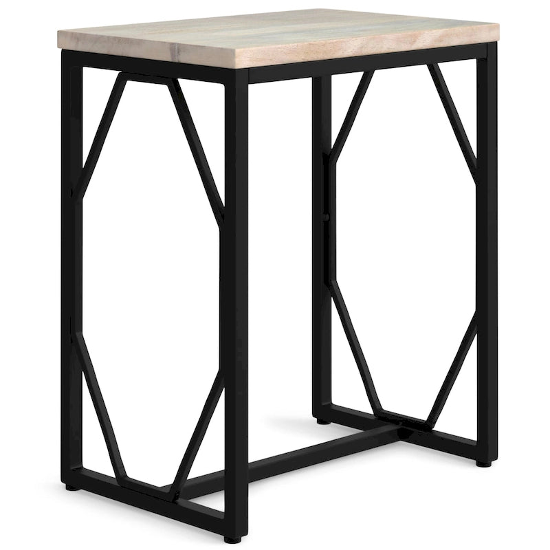 WYNDENHALL Ebsen Contemporary 20 inch Wide Metal and Wood Accent Side Table