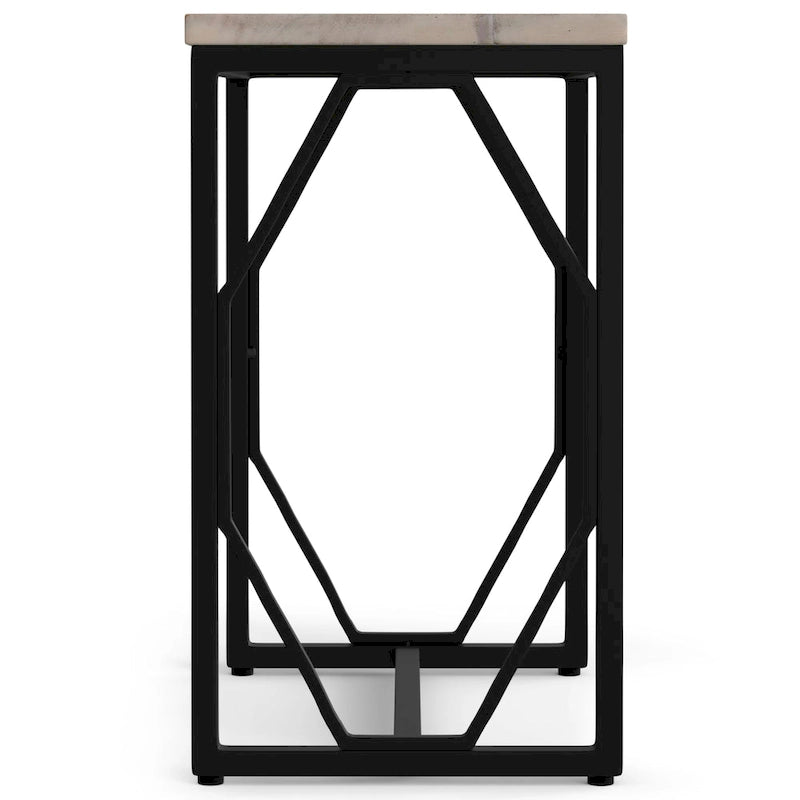 WYNDENHALL Ebsen Contemporary 20 inch Wide Metal and Wood Accent Side Table
