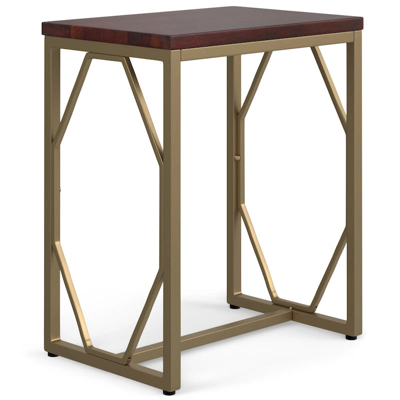 WYNDENHALL Ebsen Contemporary 20 inch Wide Metal and Wood Accent Side Table