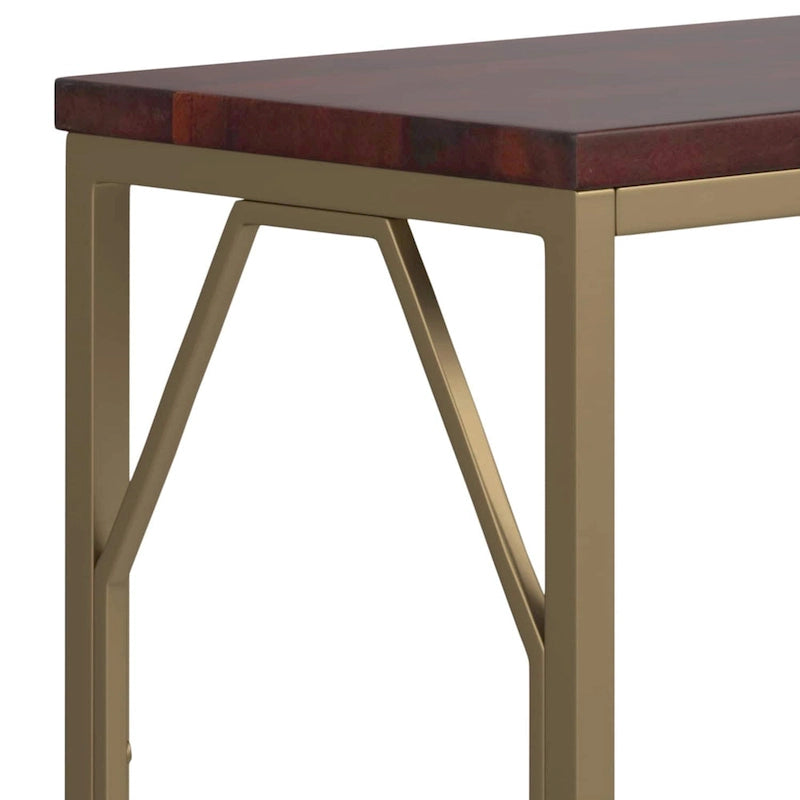 WYNDENHALL Ebsen Contemporary 20 inch Wide Metal and Wood Accent Side Table