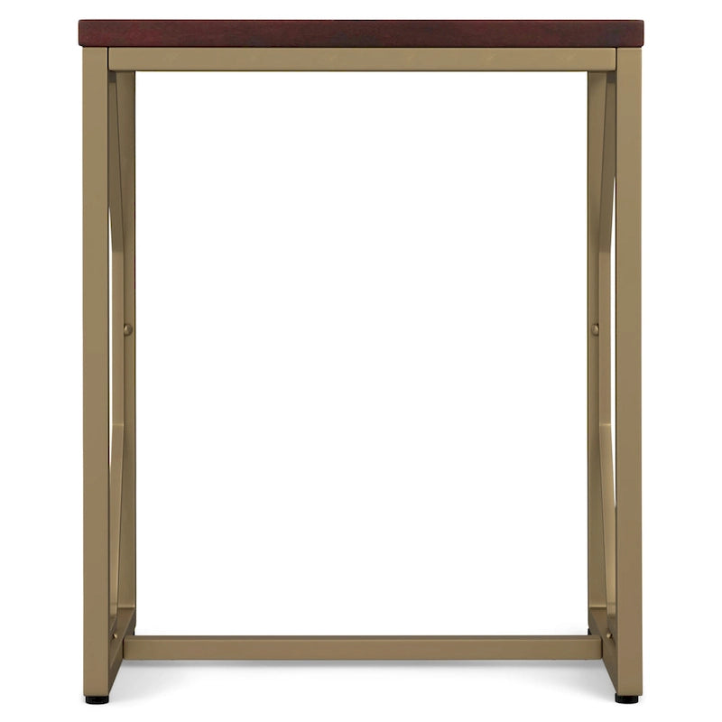 WYNDENHALL Ebsen Contemporary 20 inch Wide Metal and Wood Accent Side Table