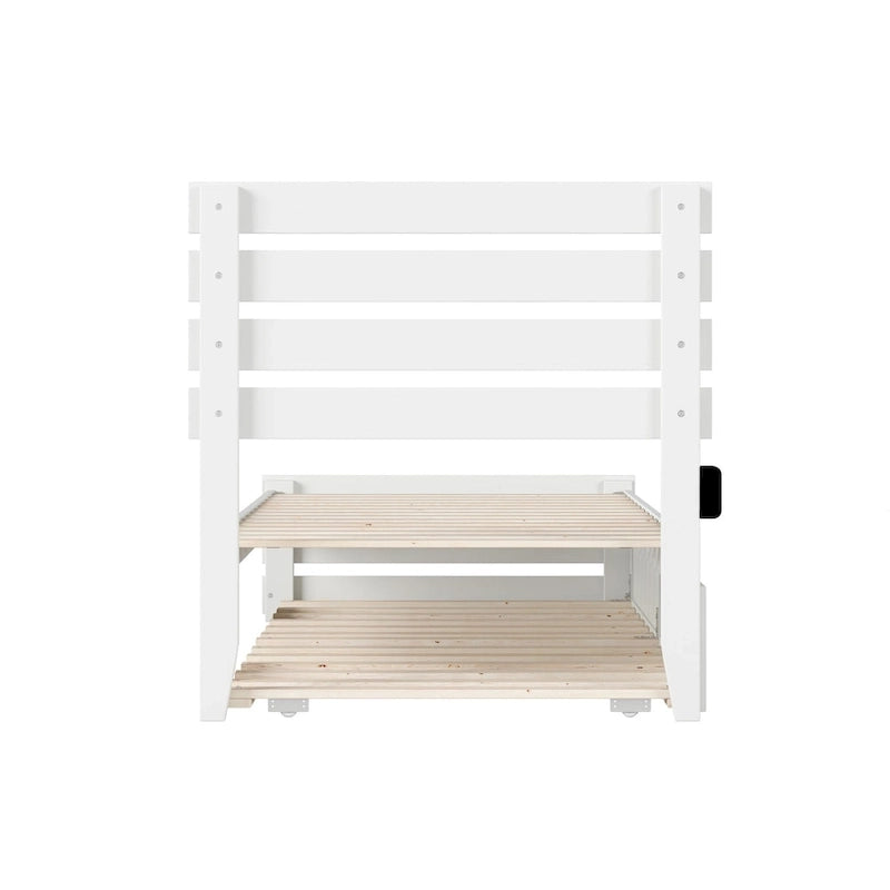 Oxford Bed with Footboard and USB Turbo Charger with Twin XL Trundle