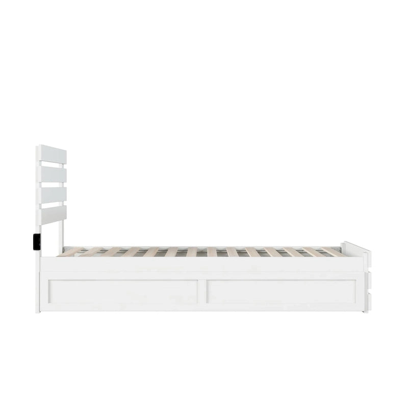 Oxford Bed with Footboard and USB Turbo Charger with Twin XL Trundle