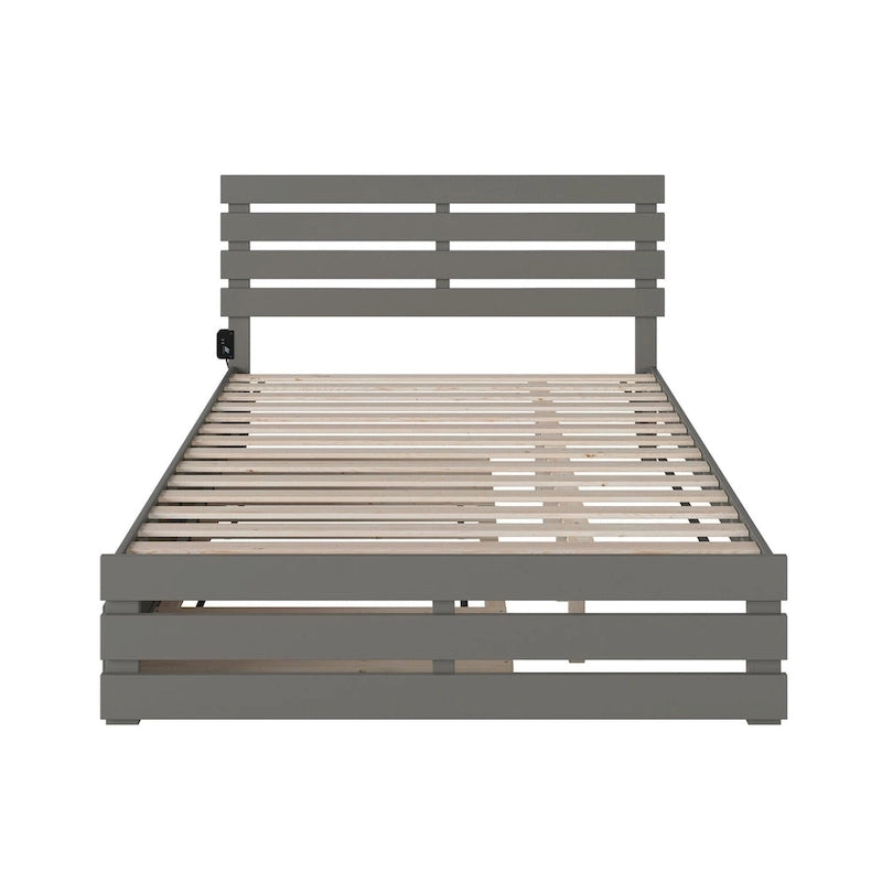 Oxford Bed with Footboard and USB Turbo Charger with Twin XL Trundle