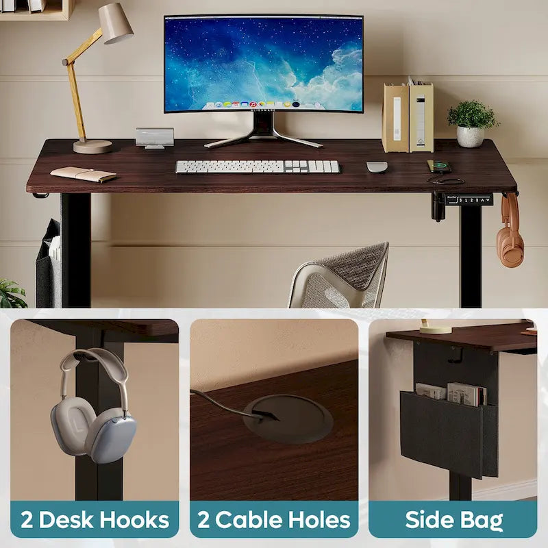 Standing Desk Electric Ergonomic Office Desk Computer Desk Height Adjustable Table with USB Port