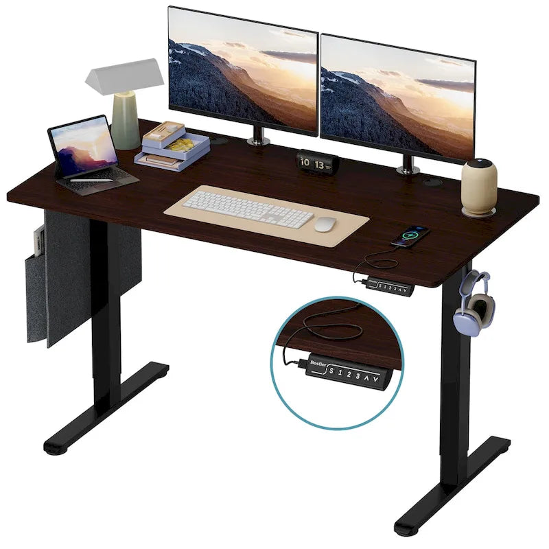 Standing Desk Electric Ergonomic Office Desk Computer Desk Height Adjustable Table with USB Port