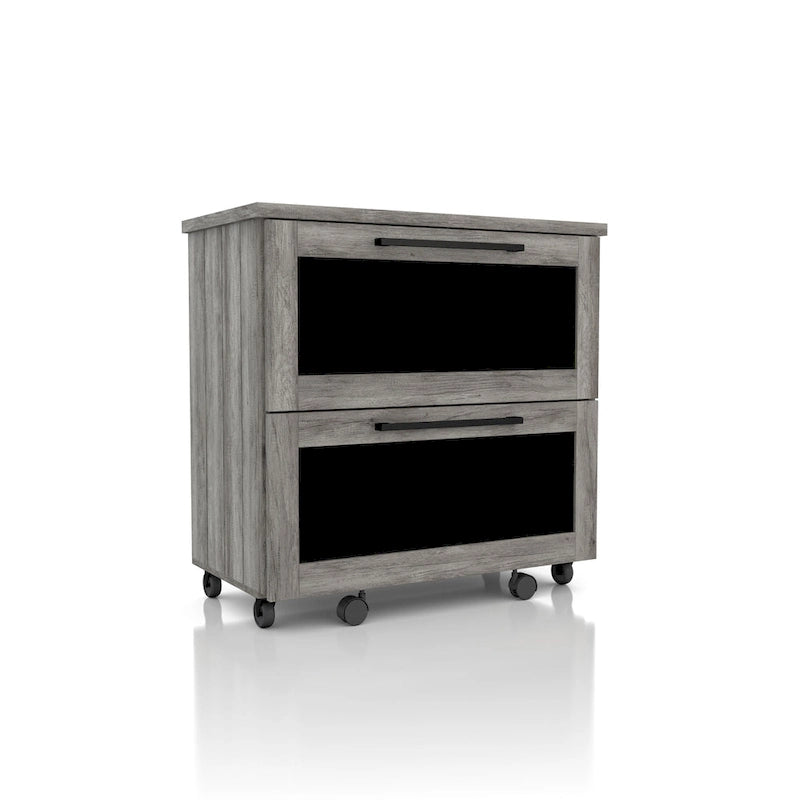 Brett Rustic Grey Oak 2-Drawer File Cabinet by Furniture of America