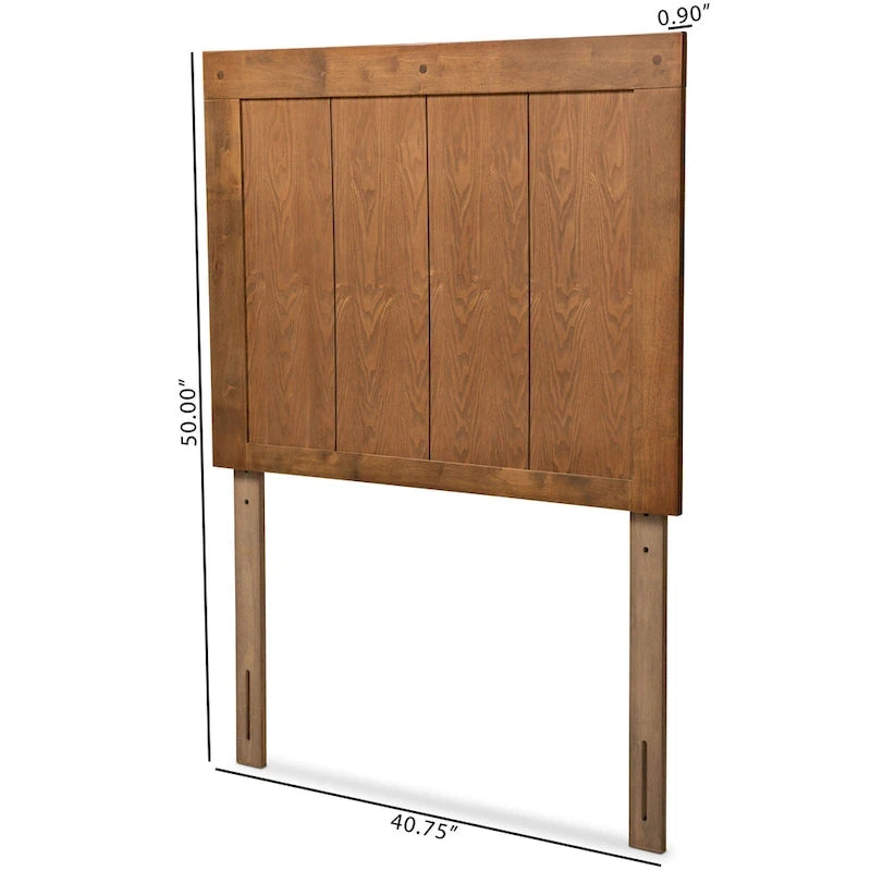 Patwin Transitional Ash Walnut Finished Wood Headboard