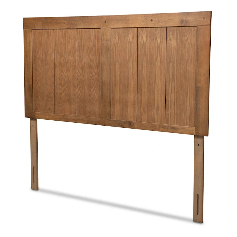 Patwin Transitional Ash Walnut Finished Wood Headboard