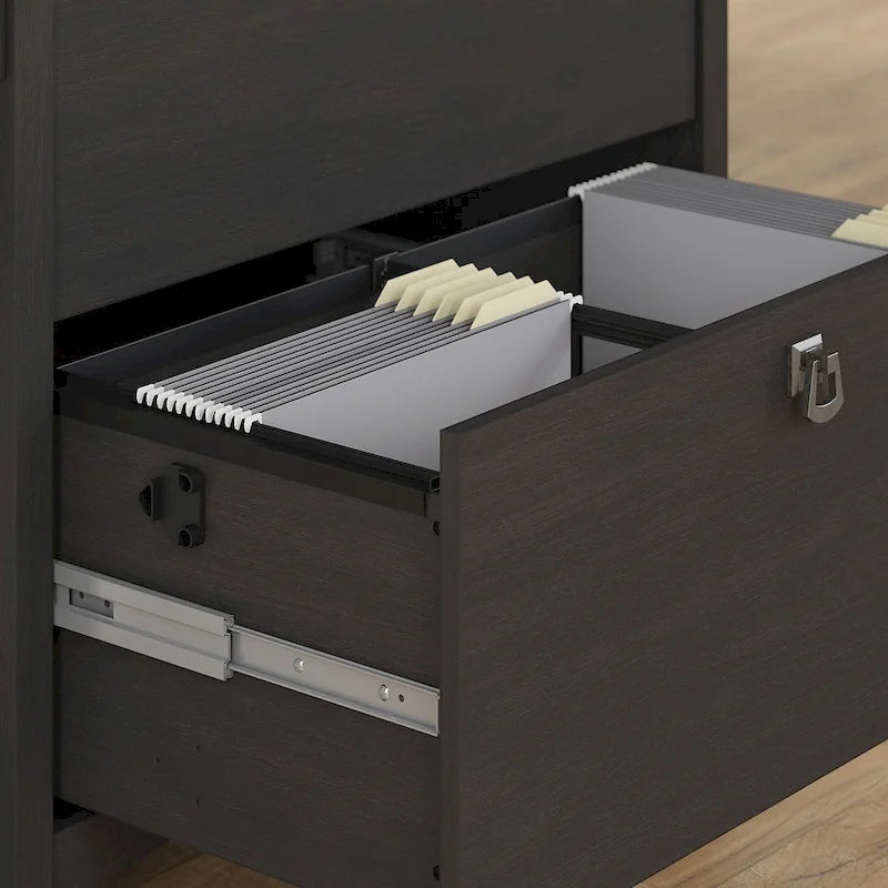 Salinas 60W L Shaped Desk with Hutch and Cabinet by Bush Furniture