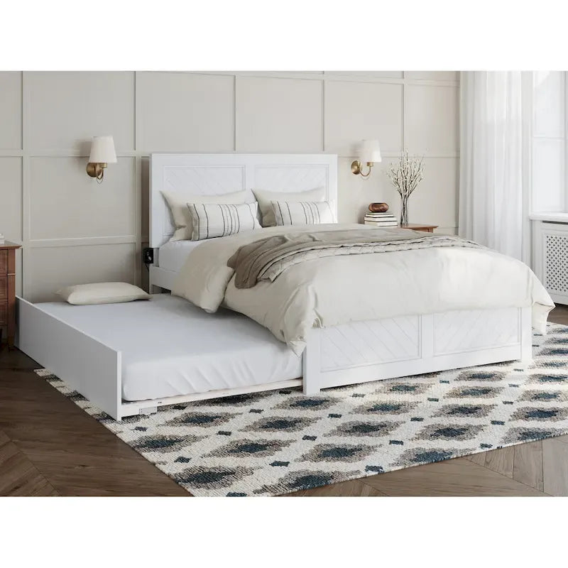 Canyon Full Platform Bed with Matching Footboard & Full Trundle