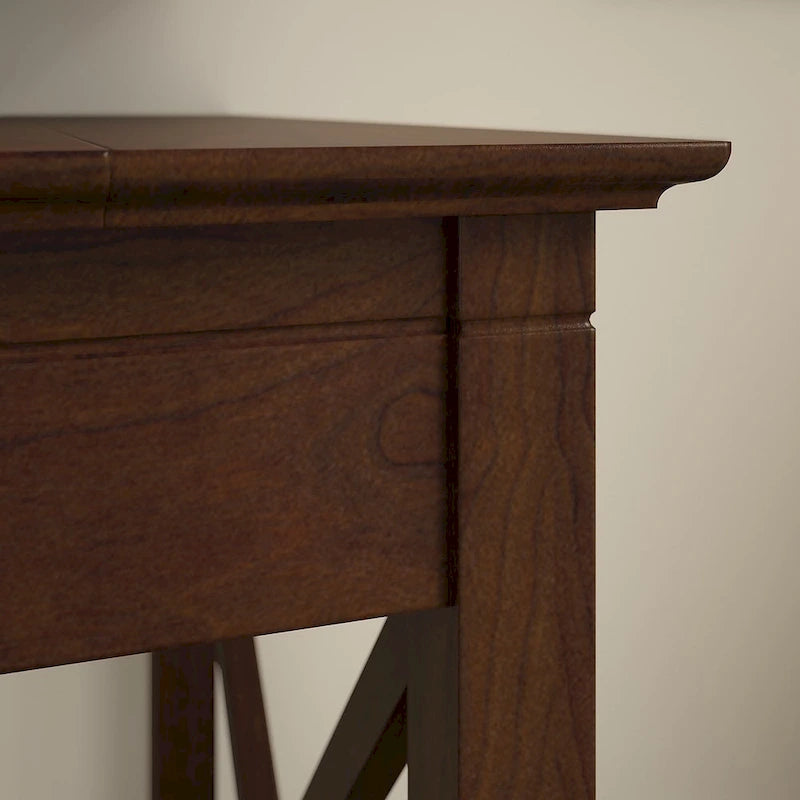 Key West 60W L Desk with File Cabinets and Bookcase by Bush Furniture
