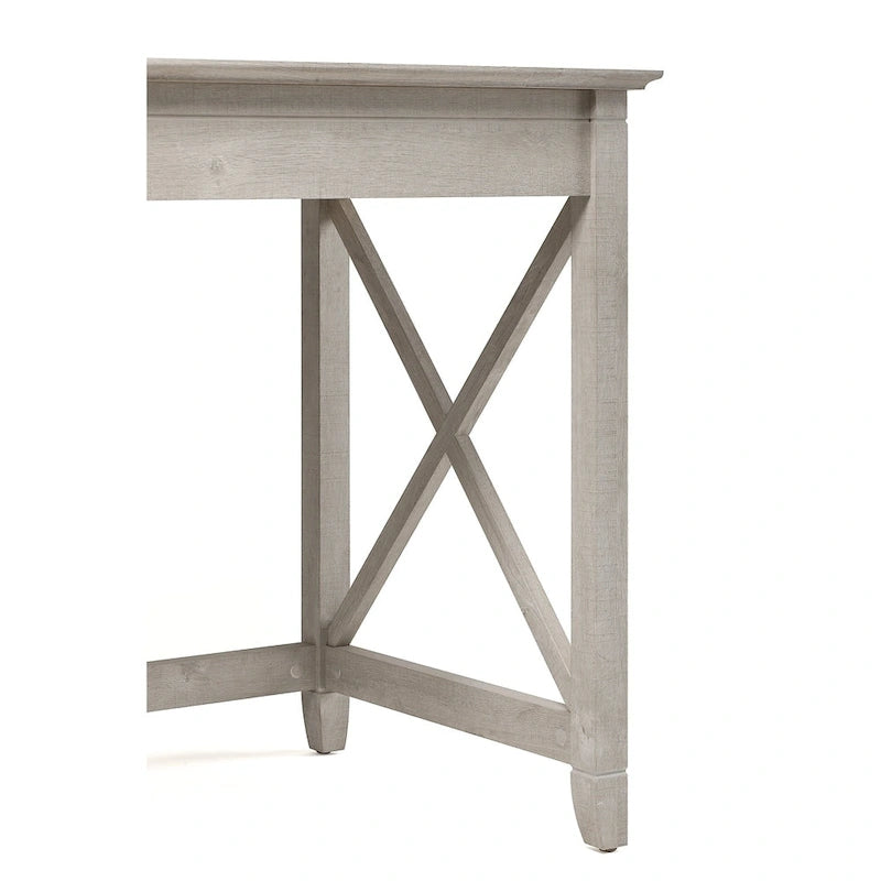 Key West 60W L Desk with File Cabinets and Bookcase by Bush Furniture