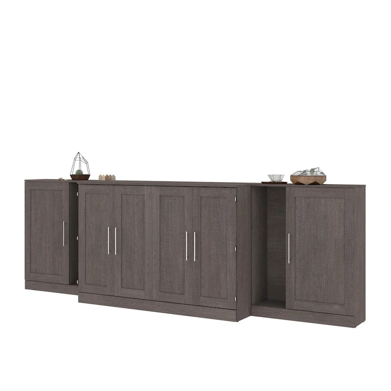 Bestar Pur Cabinet Bed with Two Storage Units