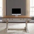 Farmhouse Reimagined Antique White with Chestnut Writing Desk