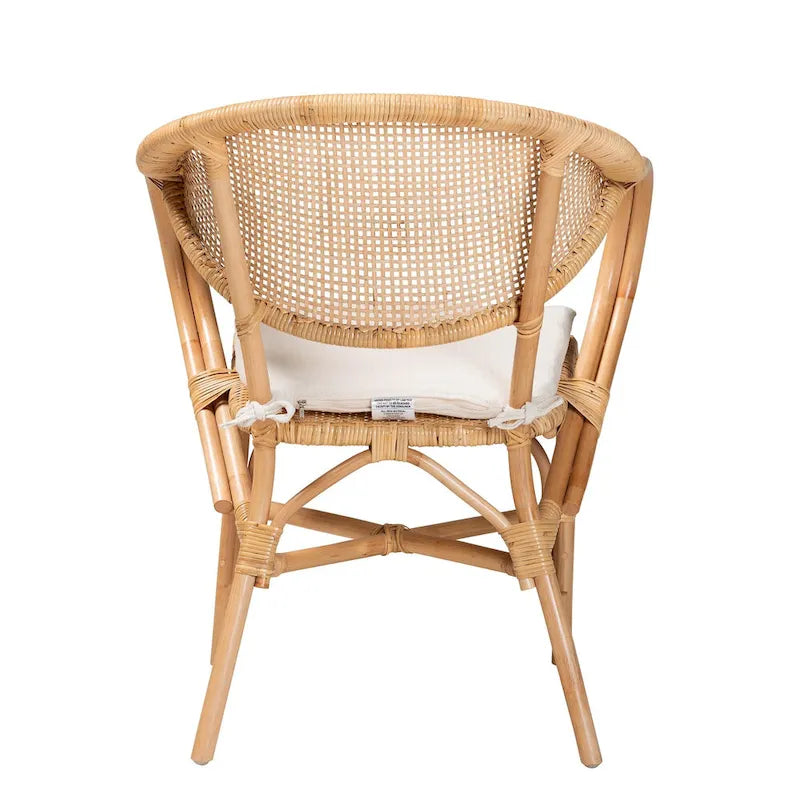 Varick Bohemian Natural Brown Finished Rattan Dining Chair
