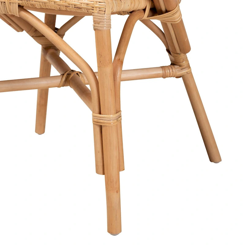 Varick Bohemian Natural Brown Finished Rattan Dining Chair