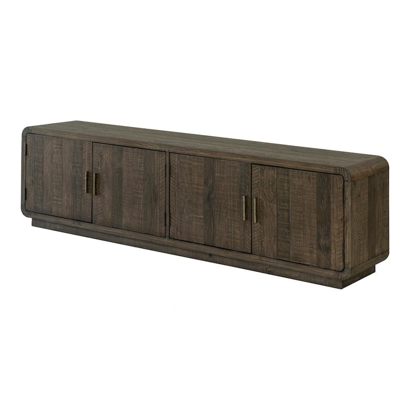 Aurelle Home Modima Rustic Rounded Edge Entertainment Center