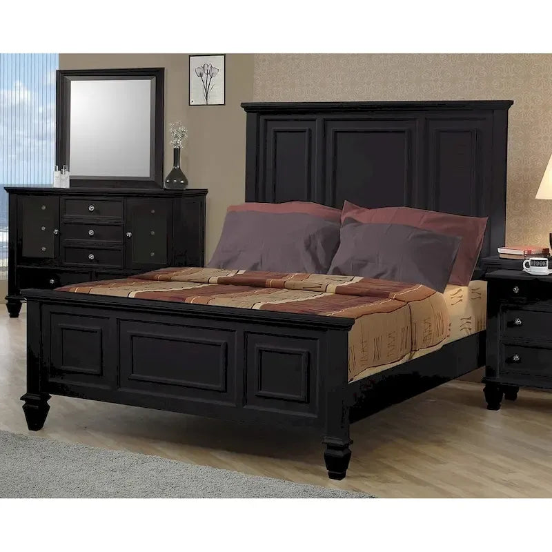 Aurillac Coastal Wood Panel Bed