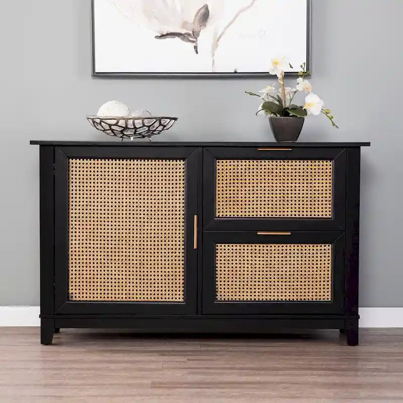 SEI Furniture Chekshire Accent Storage Cabinet Sideboard