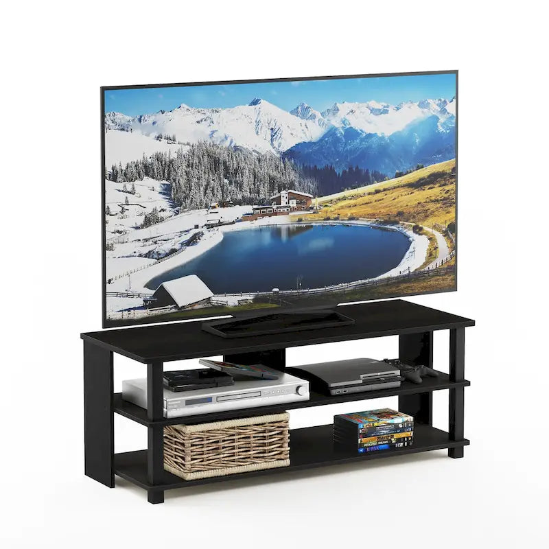 Porch & Den Shelby Wood 3-tier Modern TV Stand