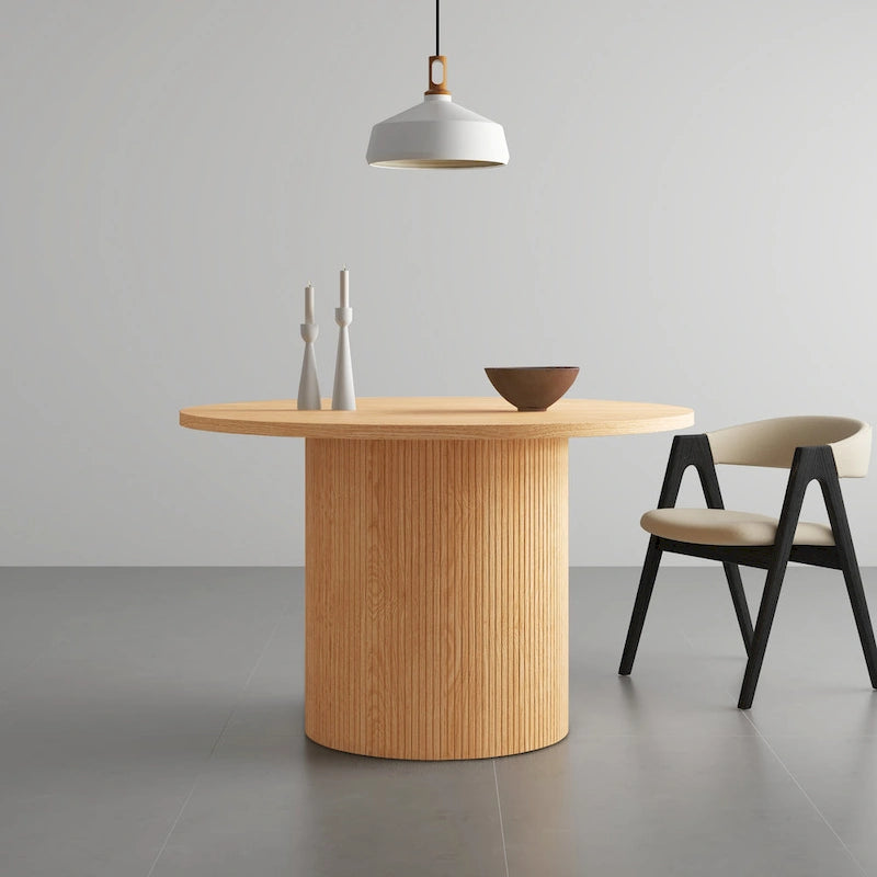 Round Kitchen Table Solid Wood Dining Table