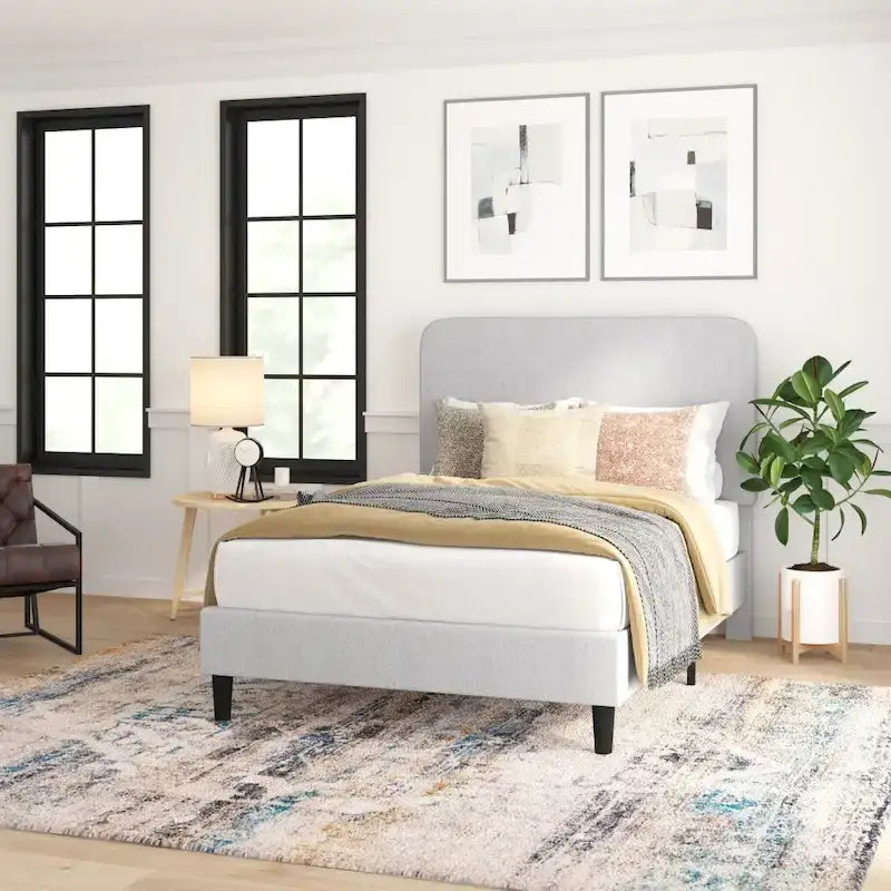 Platform Bed with Headboard - No Foundation Needed