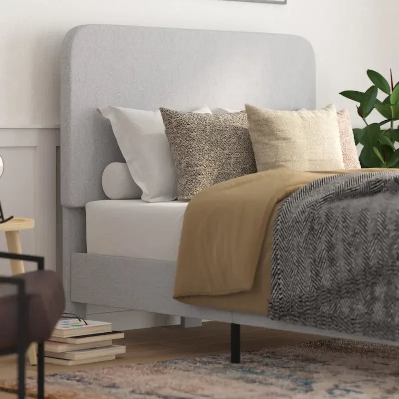 Platform Bed with Headboard - No Foundation Needed