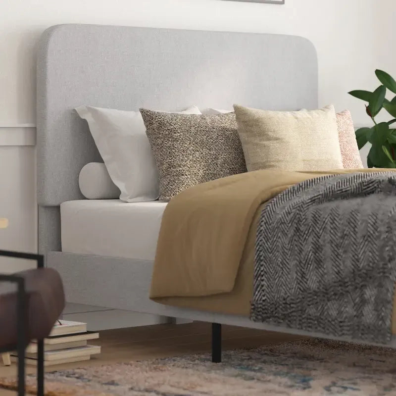 Platform Bed with Headboard - No Foundation Needed