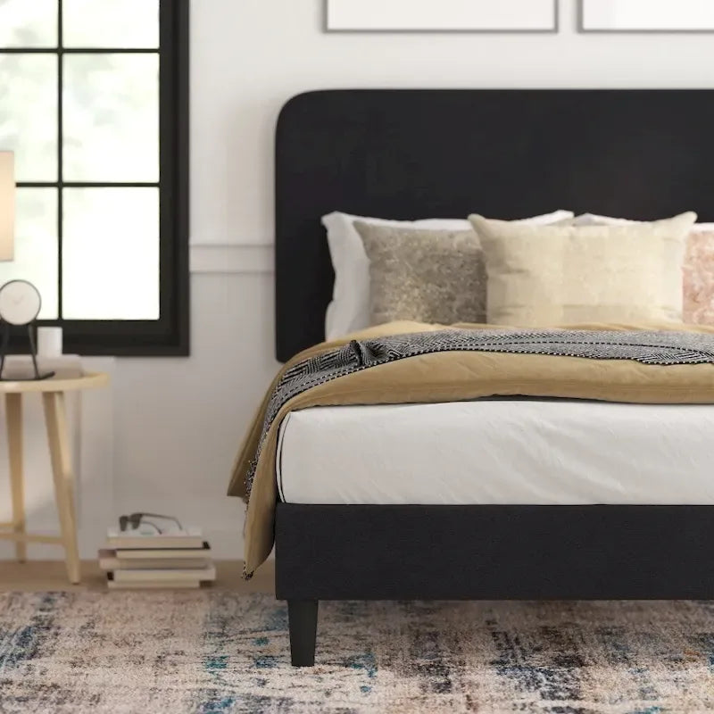 Platform Bed with Headboard - No Foundation Needed