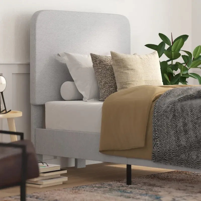 Platform Bed with Headboard - No Foundation Needed