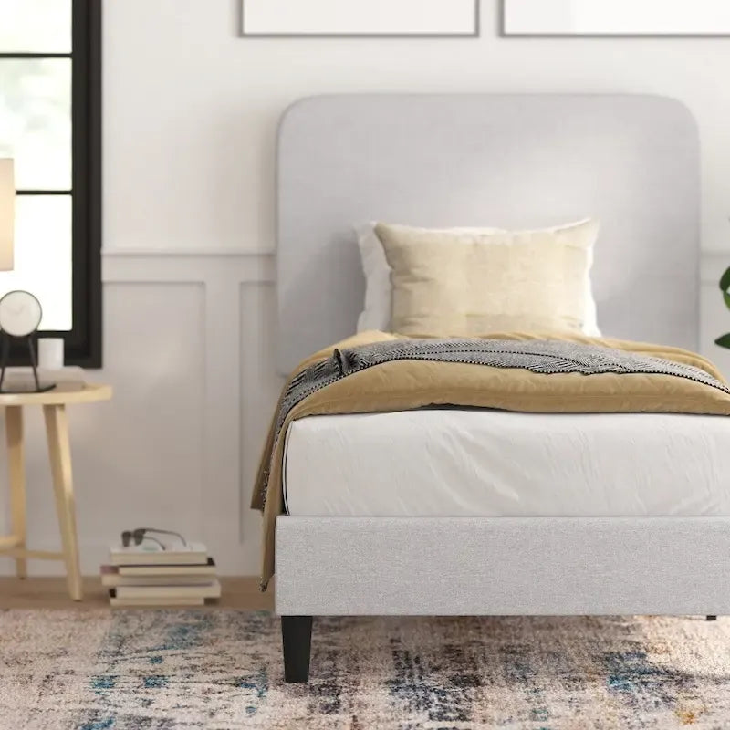 Platform Bed with Headboard - No Foundation Needed