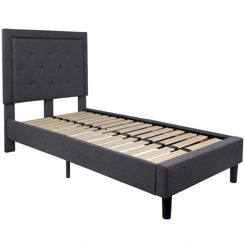 Tufted Platform Bed with 10in. Pocket Spring Mattress