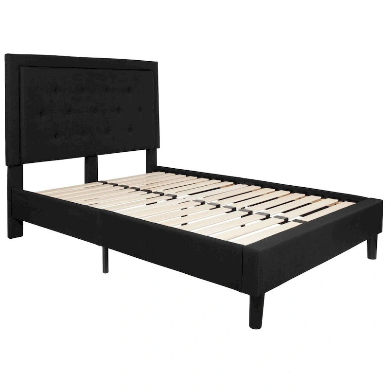 Tufted Platform Bed with 10in. Pocket Spring Mattress